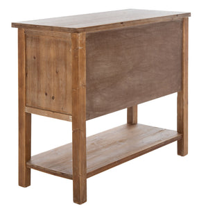 Safavieh Mendie 6 Drawer Accent Table - Rustic Oak Console With Apothecary Design For Stylish Storage Solutions AMH1552A