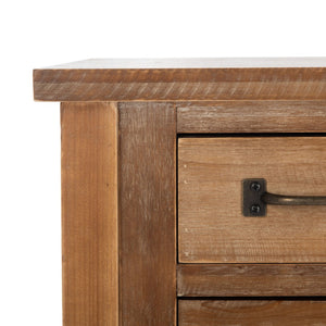 Safavieh Mendie 6 Drawer Accent Table - Rustic Oak Console With Apothecary Design For Stylish Storage Solutions AMH1552A