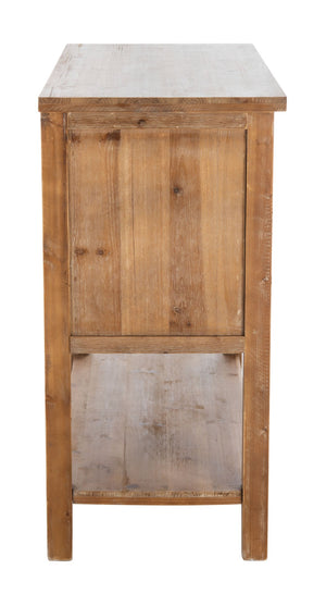 Safavieh Mendie 6 Drawer Accent Table - Rustic Oak Console With Apothecary Design For Stylish Storage Solutions AMH1552A