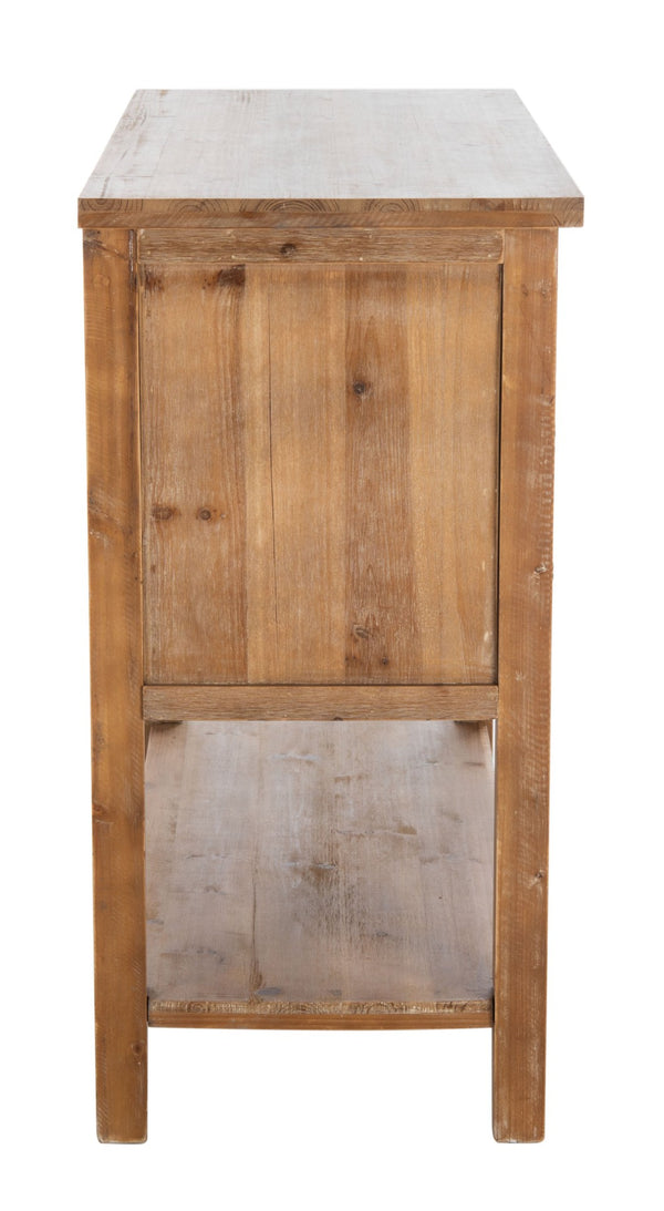 Safavieh Mendie 6 Drawer Accent Table - Rustic Oak Console With Apothecary Design For Stylish Storage Solutions AMH1552A
