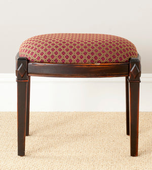 Safavieh Lindy Black Ottoman/Stool Dark Brown AMH4002A