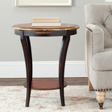 Safavieh Harrison Beidermeir Round Side Table Brown/Gold Flake AMH4008A