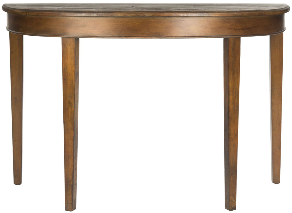 Safavieh Jasmine Half-Moon Console Table: Rustic Charm & Modern Design For Entryways & Living Rooms AMH4013A