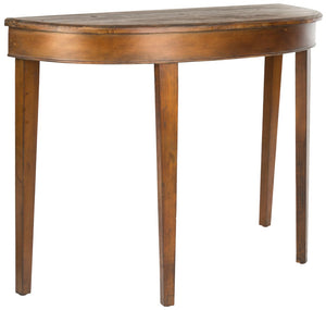 Safavieh Jasmine Half-Moon Console Table: Rustic Charm & Modern Design For Entryways & Living Rooms AMH4013A