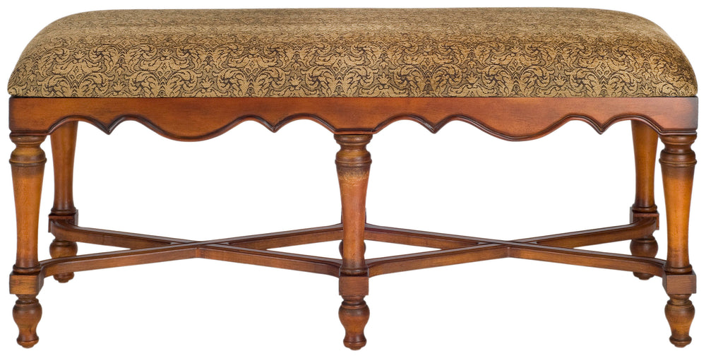 Safavieh Brittney Upholstered Bench Brown/Paisley AMH4029A