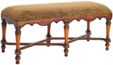 Safavieh Brittney Upholstered Bench Brown/Paisley AMH4029A