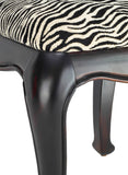 Safavieh Rebecca Upholstered Stool Black/ Zebra AMH4030A