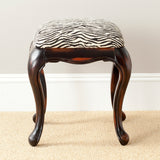 Safavieh Rebecca Upholstered Stool Black/ Zebra AMH4030A