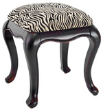 Safavieh Rebecca Upholstered Stool Black/ Zebra AMH4030A