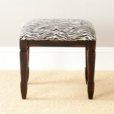 Safavieh Gertie Zebra Print Upholstered Small Bench Black/Zebra AMH4035A