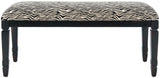 Safavieh Mona Zebra Print Upholstered Bench Black/Zebra AMH4036A