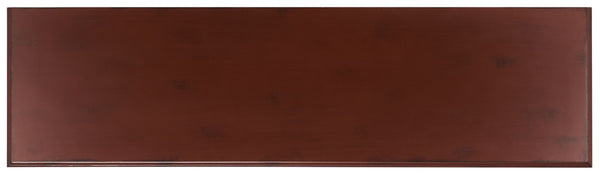 Safavieh Cynthia Console Table - Antique Charm With Floral Carvings, Distressed Finish & Dark Birch Top Elegance AMH4055A