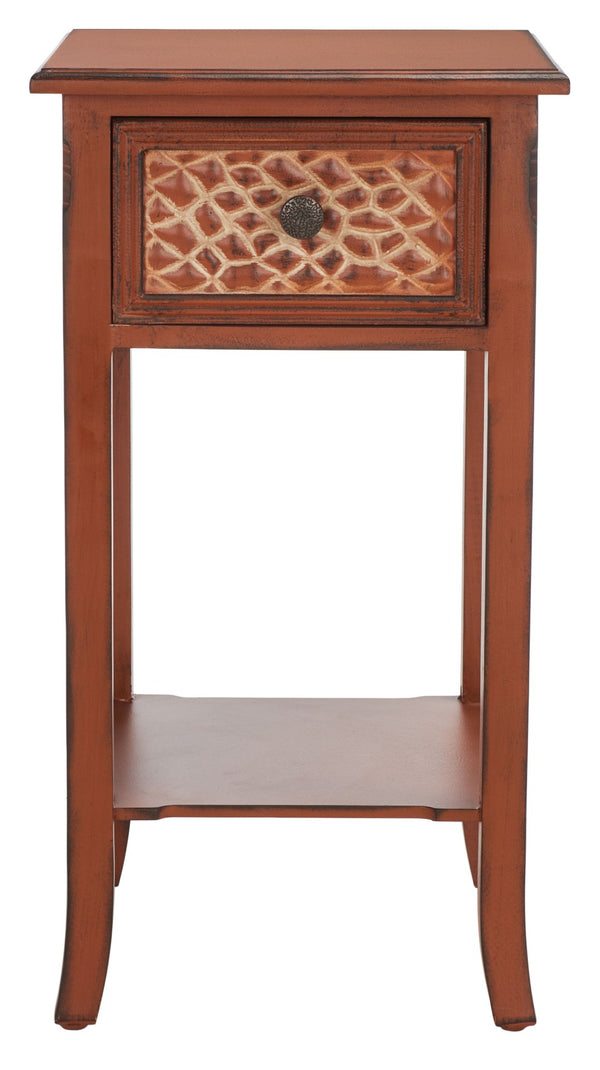 Safavieh Ernest End Table With Drawer - Elegant Birch Accent Table For Living Room & Bedroom Storage AMH4080A