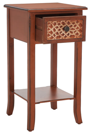 Safavieh Ernest End Table With Drawer - Elegant Birch Accent Table For Living Room & Bedroom Storage AMH4080A