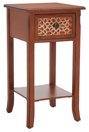 Safavieh Ernest End Table With Drawer - Elegant Birch Accent Table For Living Room & Bedroom Storage AMH4080A
