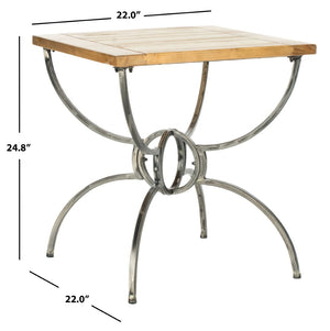 Safavieh Alvin Vintage-Inspired Wood Top End Table With Rustic Iron Base – Perfect For Chic Living Spaces AMH4125A