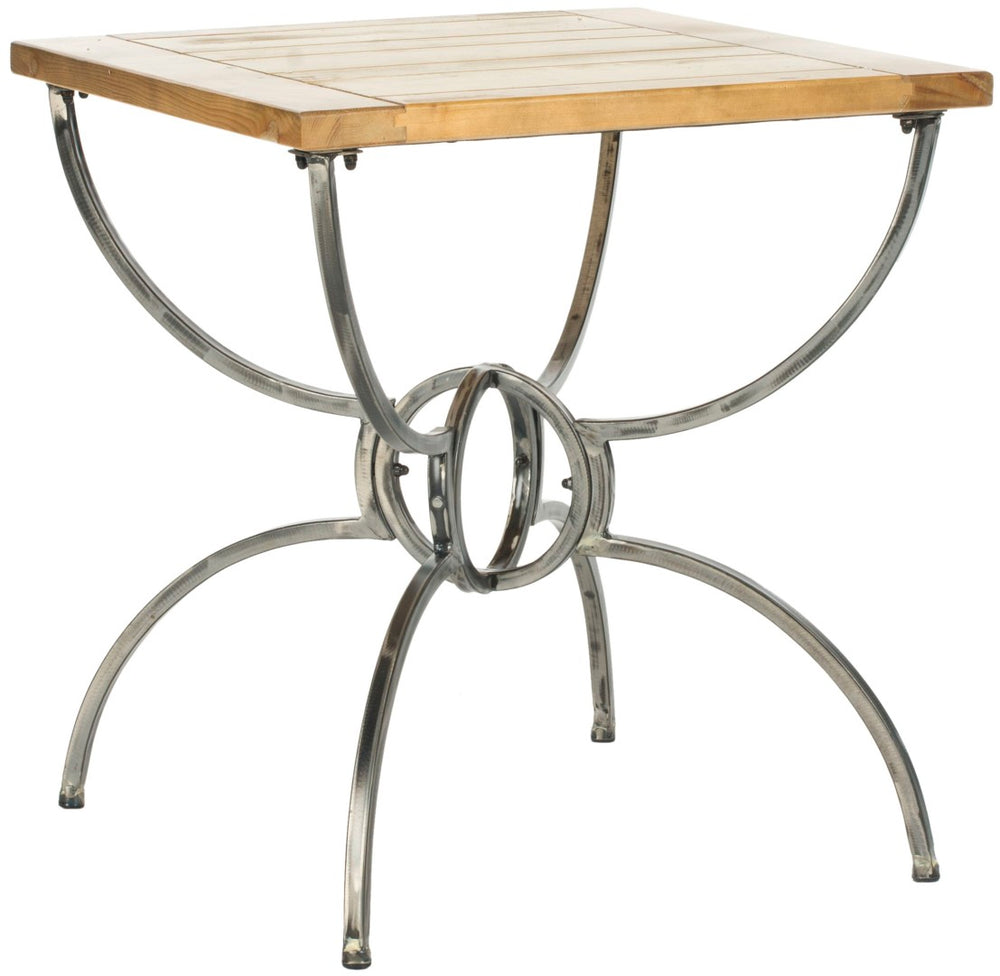 Safavieh Alvin Vintage-Inspired Wood Top End Table With Rustic Iron Base – Perfect For Chic Living Spaces AMH4125A
