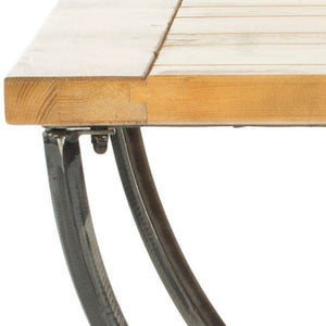 Safavieh Alvin Vintage-Inspired Wood Top End Table With Rustic Iron Base – Perfect For Chic Living Spaces AMH4125A