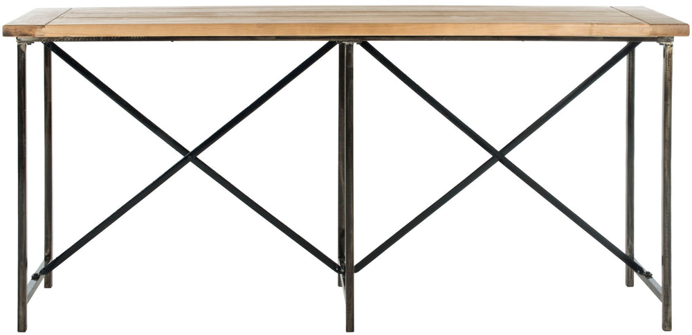 Safavieh Simon Console Table - Modern Geometric Design With Natural Fir Finish For Entryway & Living Spaces AMH4126A