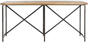 Safavieh Simon Console Table - Modern Geometric Design With Natural Fir Finish For Entryway & Living Spaces AMH4126A