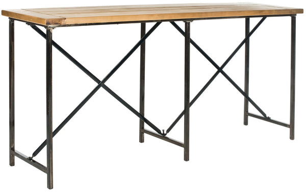 Safavieh Simon Console Table - Modern Geometric Design With Natural Fir Finish For Entryway & Living Spaces AMH4126A