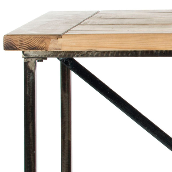 Safavieh Simon Console Table - Modern Geometric Design With Natural Fir Finish For Entryway & Living Spaces AMH4126A