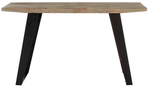 Safavieh Waldo Console Table - Industrial Rustic Design With Natural Wood Top & Sturdy Black Iron Legs, 53" W AMH4131A