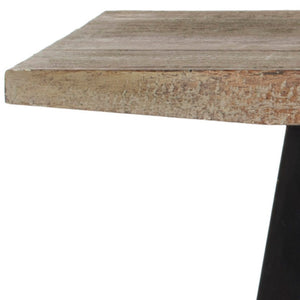 Safavieh Waldo Console Table - Industrial Rustic Design With Natural Wood Top & Sturdy Black Iron Legs, 53" W AMH4131A