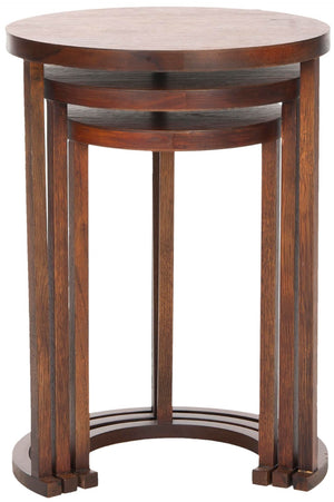 Safavieh Sawyer Set Of 3 Nesting Tables - Eco-Friendly Bayur Wood, Stylish Design For Modern Spaces AMH4600A