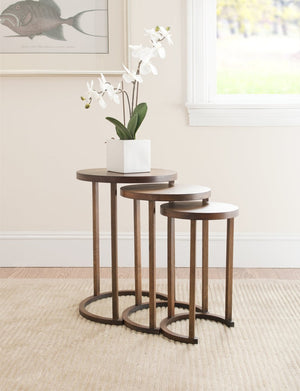 Safavieh Sawyer Set Of 3 Nesting Tables - Eco-Friendly Bayur Wood, Stylish Design For Modern Spaces AMH4600A