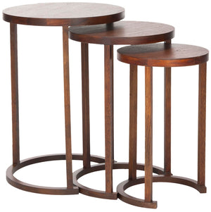 Safavieh Sawyer Set Of 3 Nesting Tables - Eco-Friendly Bayur Wood, Stylish Design For Modern Spaces AMH4600A