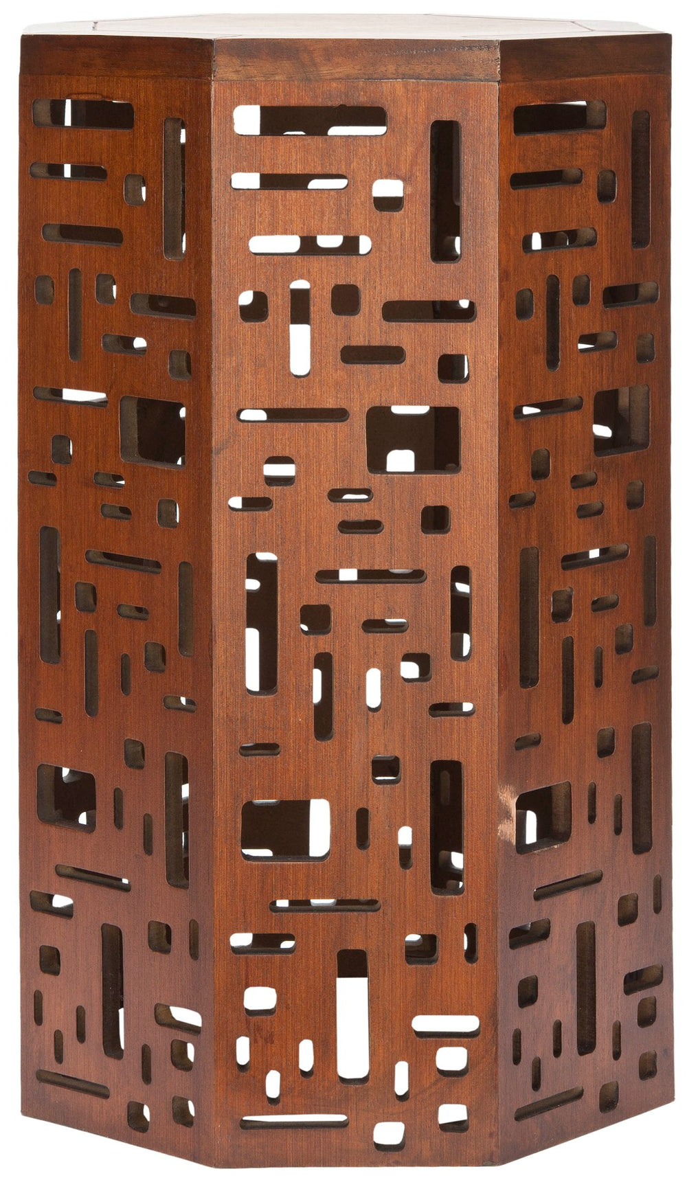 Safavieh Cody Octagon End Table - Elegant Asian-Inspired Accent Piece With Warm Wood Finish, No Assembly Needed AMH4603A