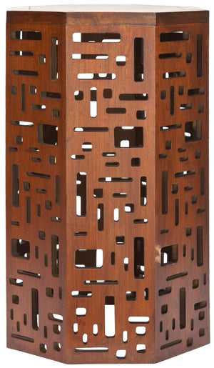 Safavieh Cody Octagon End Table - Elegant Asian-Inspired Accent Piece With Warm Wood Finish, No Assembly Needed AMH4603A