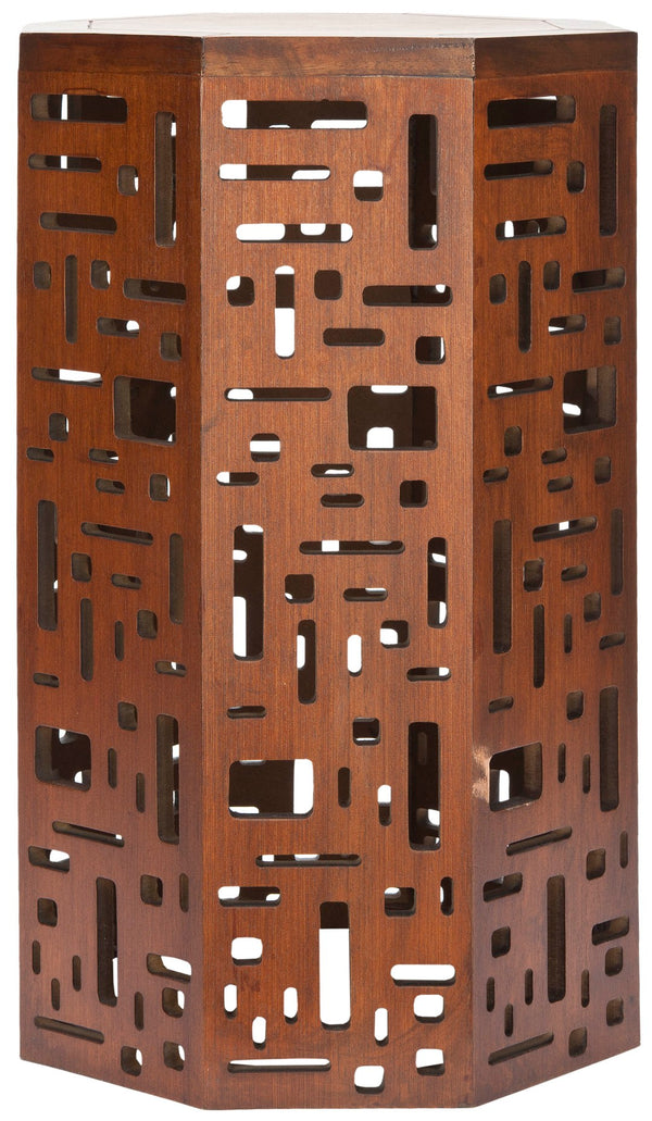 Safavieh Cody Octagon End Table - Elegant Asian-Inspired Accent Piece With Warm Wood Finish, No Assembly Needed AMH4603A