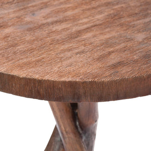 Safavieh Quinn Tripod Round End Table – Rustic Charm Meets Modern Design For Your Cozy Living Space Decor Brown AMH4608A