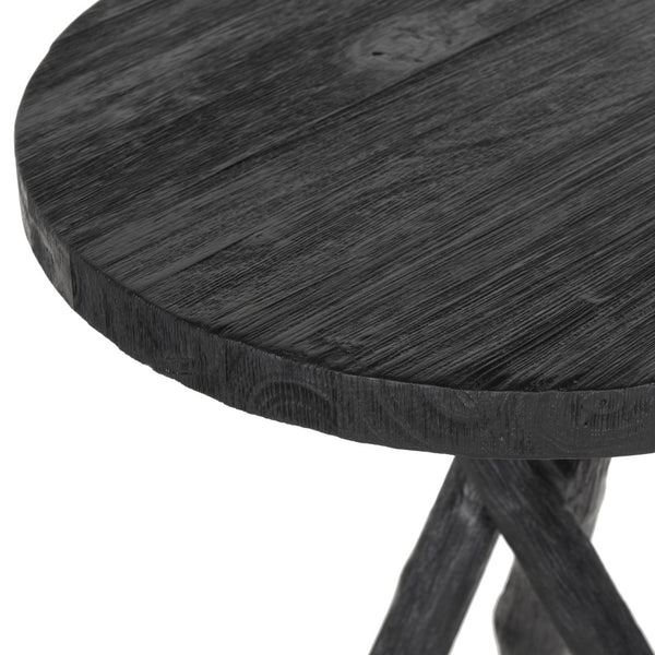 Safavieh Quinn Tripod Round End Table – Rustic Charm Meets Modern Design For Your Cozy Living Space Decor Black AMH4608B