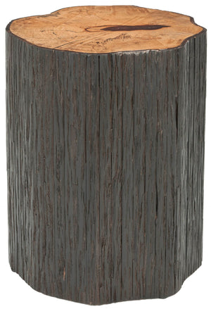 Safavieh Forrest End Table - Rustic Bayur Wood Accent With Petrified Tree Stump Design For Eco-Friendly Homes AMH4610B
