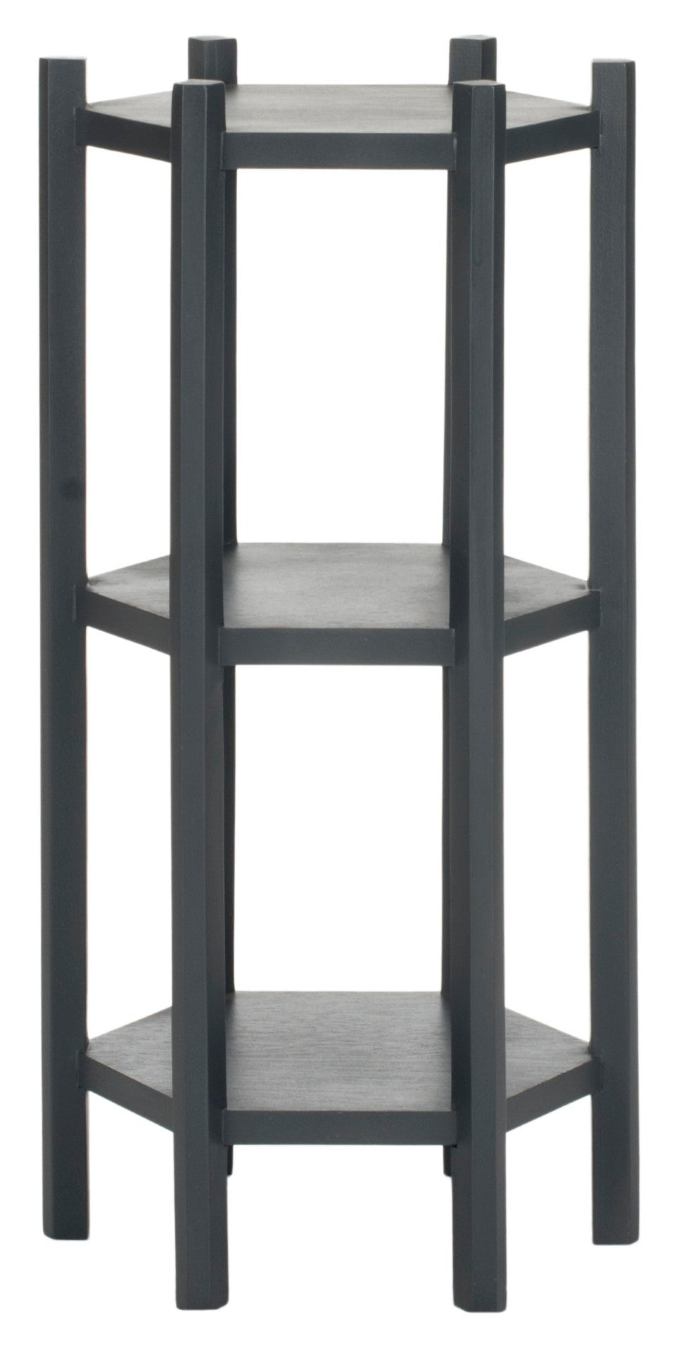 Safavieh Leonie Sleek 3-Tier Telephone Table In Charcoal Grey - Stylish Accent For Storage & Display Needs AMH4617A