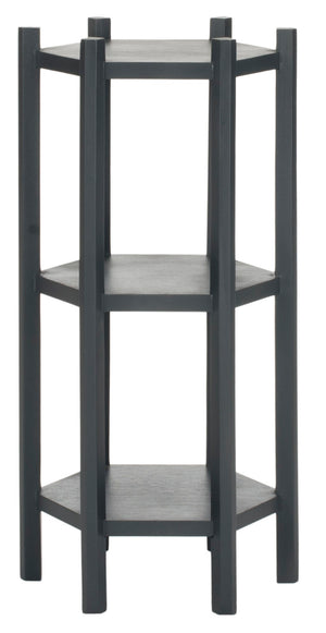 Safavieh Leonie Sleek 3-Tier Telephone Table In Charcoal Grey - Stylish Accent For Storage & Display Needs AMH4617A