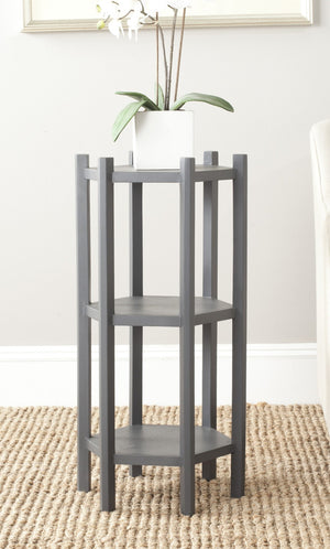Safavieh Leonie Sleek 3-Tier Telephone Table In Charcoal Grey - Stylish Accent For Storage & Display Needs AMH4617A