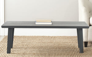 Safavieh Rocco Bench - Versatile Charcoal Grey Sungkai Wood Entryway Seating With Modern Minimalist Design AMH4621A