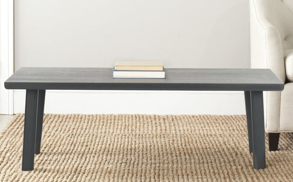 Safavieh Rocco Bench - Versatile Charcoal Grey Sungkai Wood Entryway Seating With Modern Minimalist Design AMH4621A