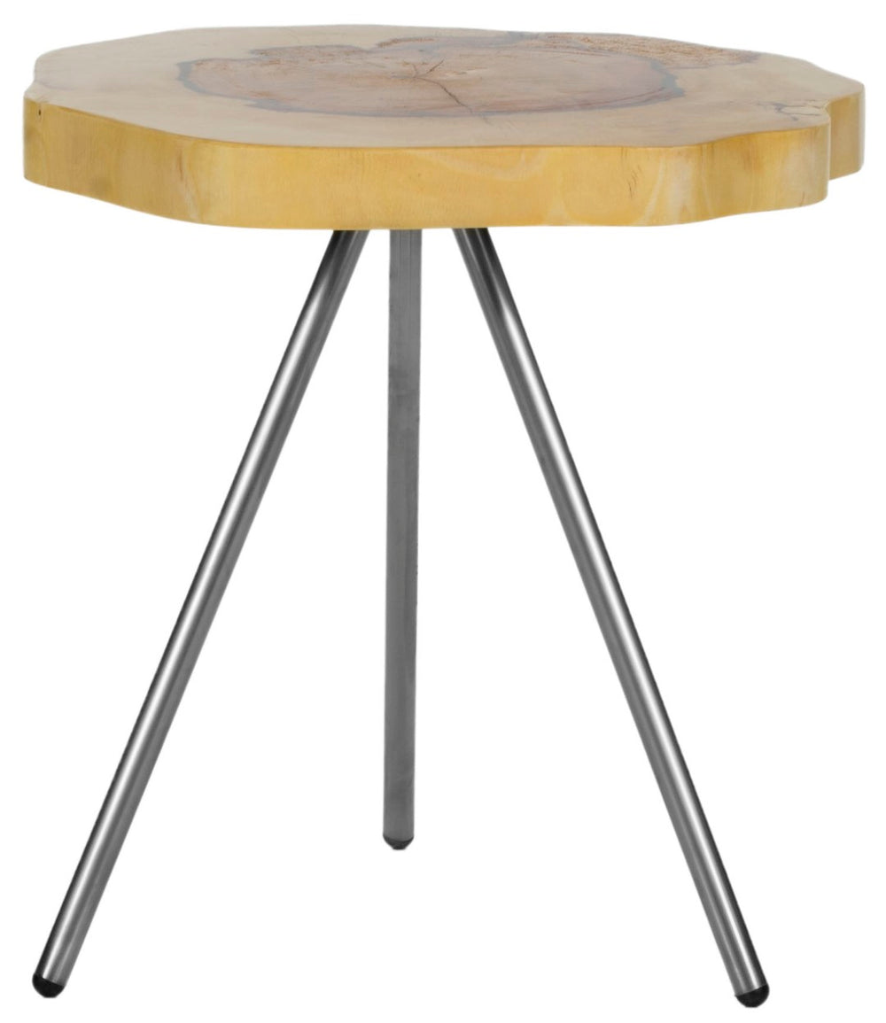 Safavieh Dorina Side Table - Reclaimed Wood Elegance With Metal Legs, Perfect For Rustic Or Modern Spaces AMH4623A