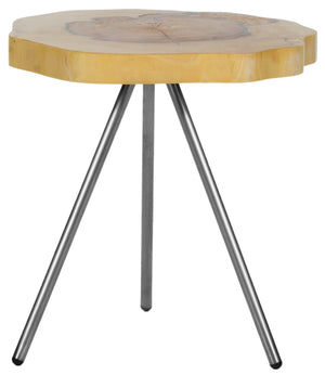 Safavieh Dorina Side Table - Reclaimed Wood Elegance With Metal Legs, Perfect For Rustic Or Modern Spaces AMH4623A