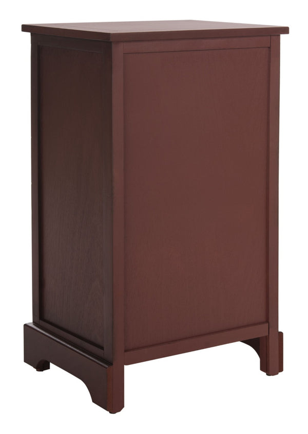 Safavieh Carrie Coastal Charm Side Table With Ample Storage, Removable Baskets, And Timeless Design Red AMH5700E