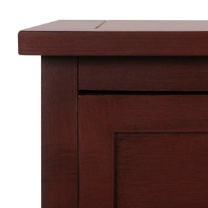 Safavieh Carrie Coastal Charm Side Table With Ample Storage, Removable Baskets, And Timeless Design Red AMH5700E