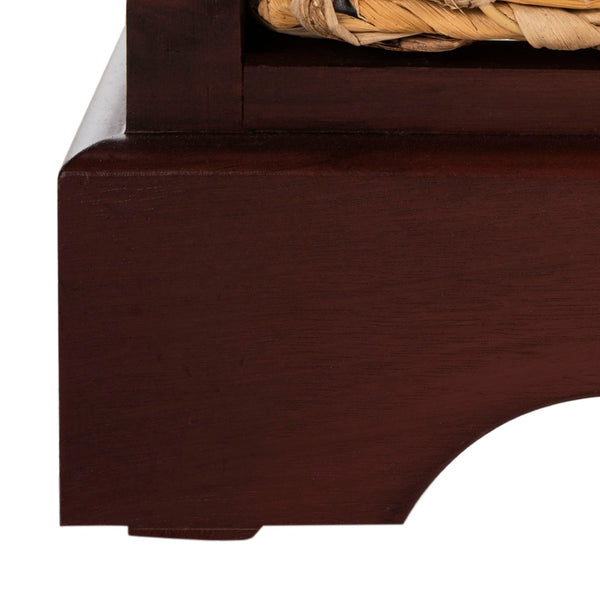 Safavieh Carrie Coastal Charm Side Table With Ample Storage, Removable Baskets, And Timeless Design Red AMH5700E