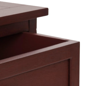 Safavieh Carrie Coastal Charm Side Table With Ample Storage, Removable Baskets, And Timeless Design Red AMH5700E