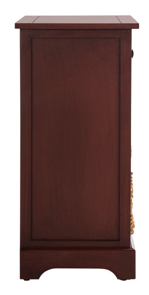 Safavieh Carrie Coastal Charm Side Table With Ample Storage, Removable Baskets, And Timeless Design Red AMH5700E