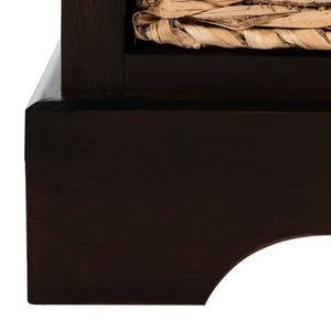 Safavieh Carrie Coastal Charm Side Table With Ample Storage, Removable Baskets, And Timeless Design Brown AMH5700F